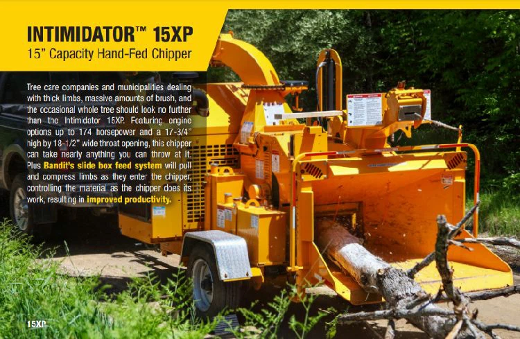 Bandit 15XP Movable Hand Fed Chippers